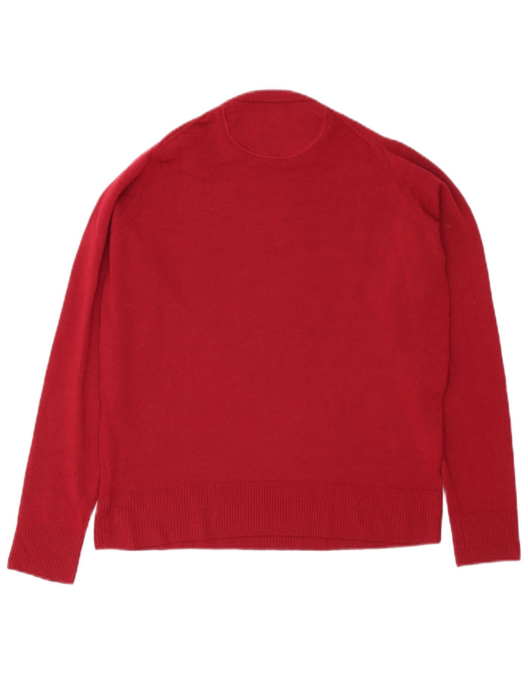 Trussardi Jeans Herre Crew Neck Jumper Sweater Medium Burgundy Uld