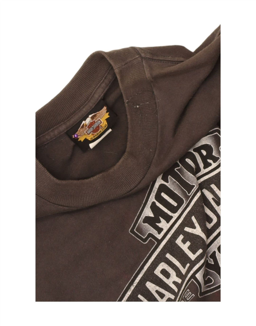 Harley Davidson Herre grafisk T-shirt top mellemgrå bomuld