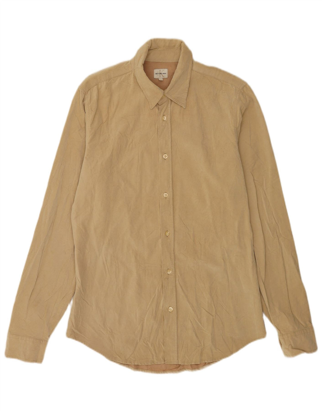 Calvin Klein Jeans Herreskjorte Stor Beige Viscose