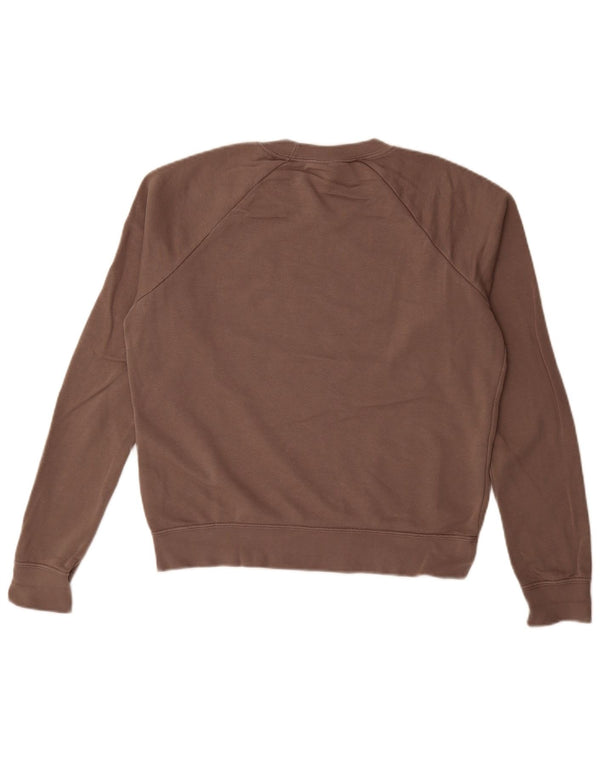 Nike Dame Oversized Sweatshirt Jumper UK 10 Lille brun bomuld