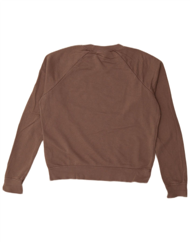 Nike Dame Oversized Sweatshirt Jumper UK 10 Lille brun bomuld