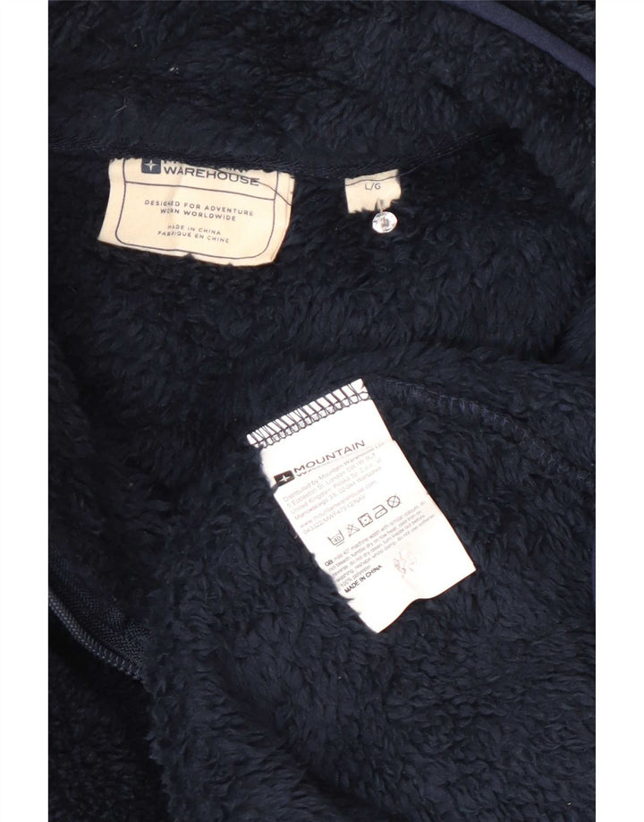 Mountain Warehouse Herre Zip Neck Fleece Jumper Large Navy Blue Polyester