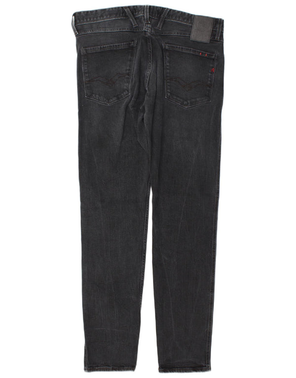 Replay Mens Anbass Slim Jeans W32 L32 Grey Cotton