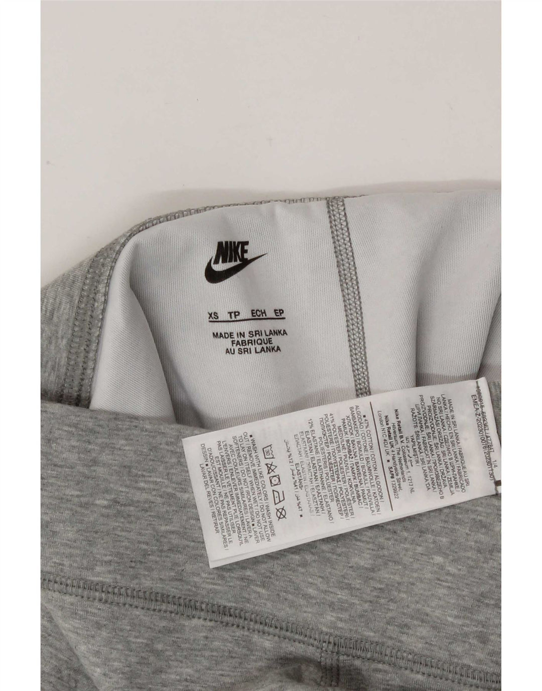 Nike grafiske leggings til kvinder UK 4 XS grå bomuld