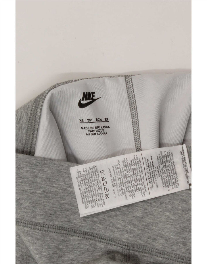 Nike grafiske leggings til kvinder UK 4 XS grå bomuld