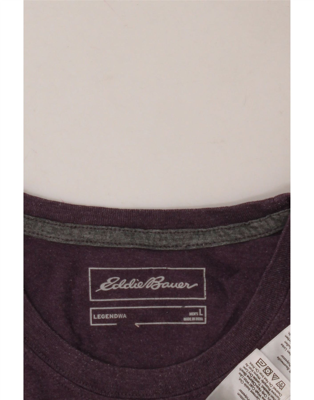 EDDIE BAUER Mens Graphic T-Shirt Top Large Purple Cotton Vintage Eddie Bauer and Second-Hand Eddie Bauer from Messina Hembry 