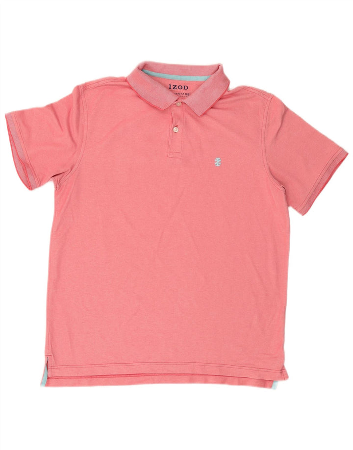 IZOD Poloshirt til mænd Medium Pink Bomuld