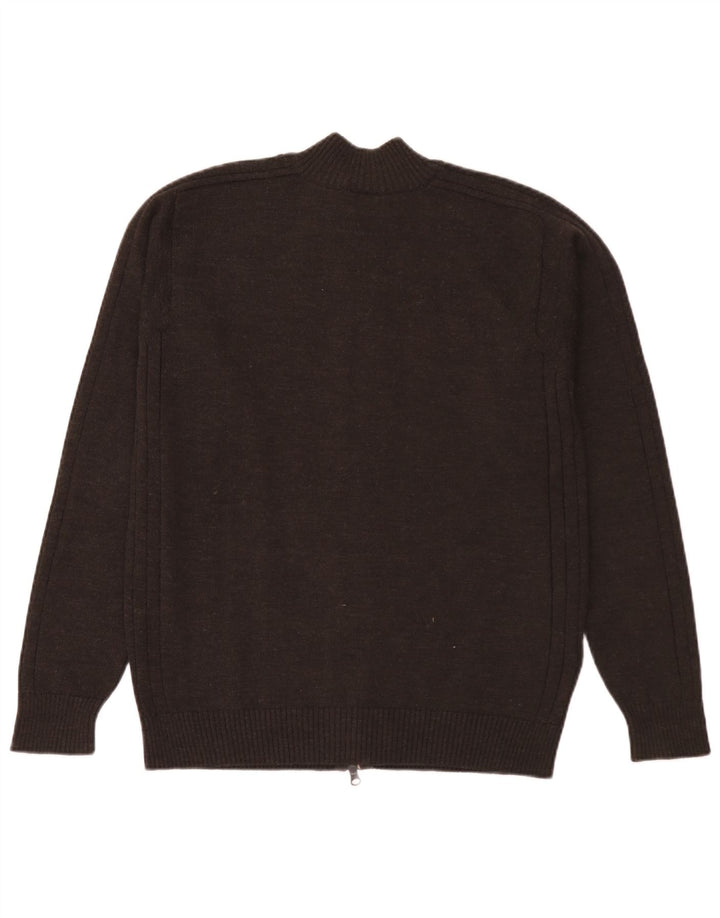 Lacoste Herre cardigantrøje str. 6 XL Brun uld