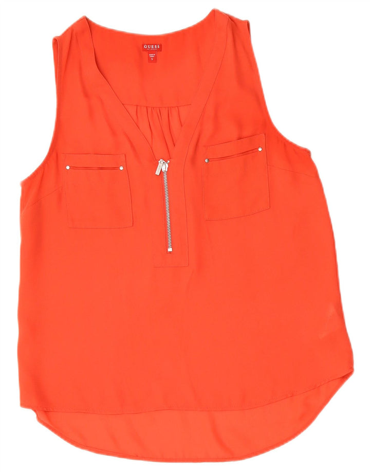 Guess Damevest Top UK 10 Lille Rød Polyester
