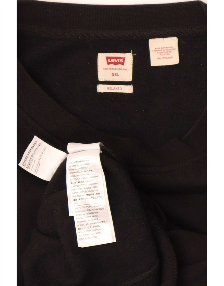 Levi's Herre Relaxed Fit Sweatshirt Jumper 5XL Sort Bomuld
