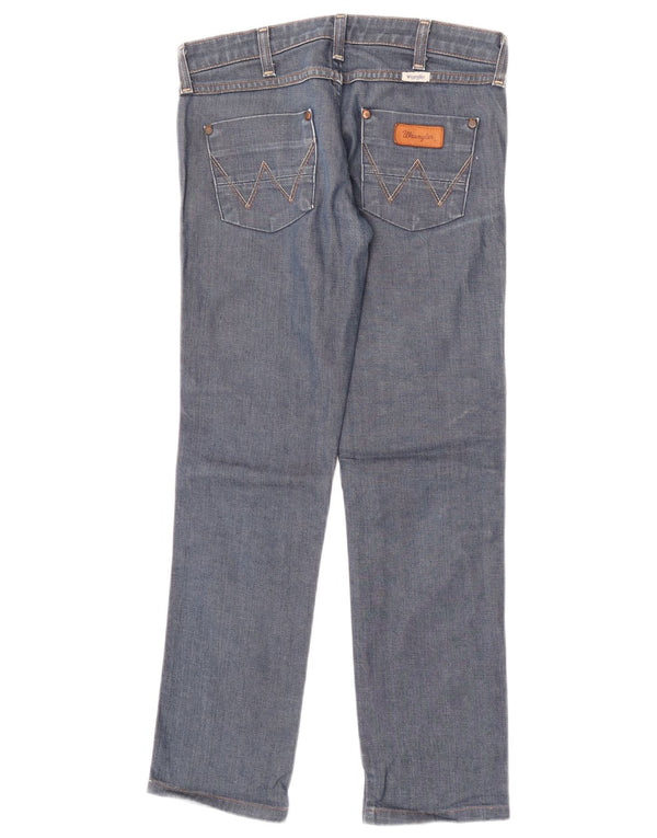 Wrangler Dame Lia Straight Jeans W27 L28 Blå Bomuld