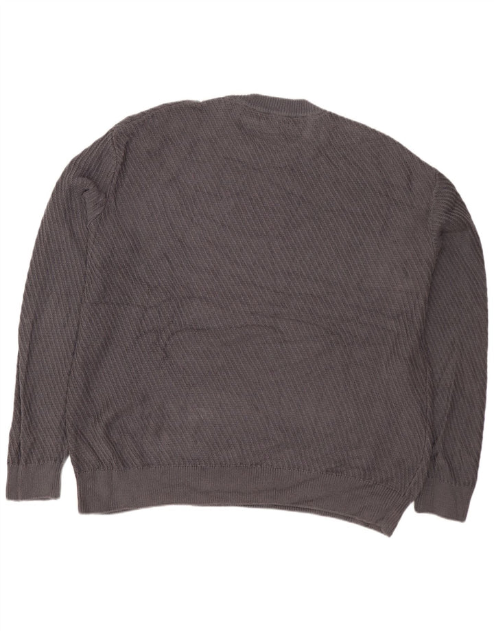 ZARA Herre Loose Fit Jumper Sweater med rund hals, stor grå