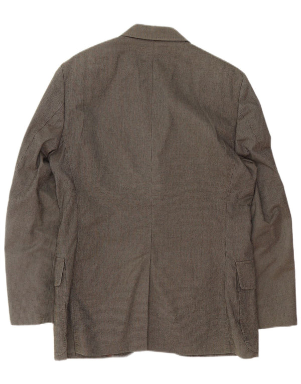 Massimo Dutti Herre 3-knaps blazerjakke EU 48 Medium Brun Bomuld