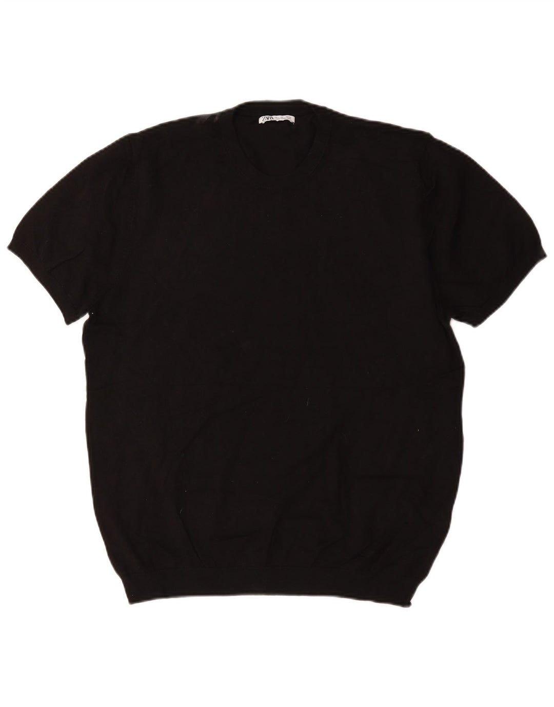 Zara Herre T-Shirt Top Stor Sort