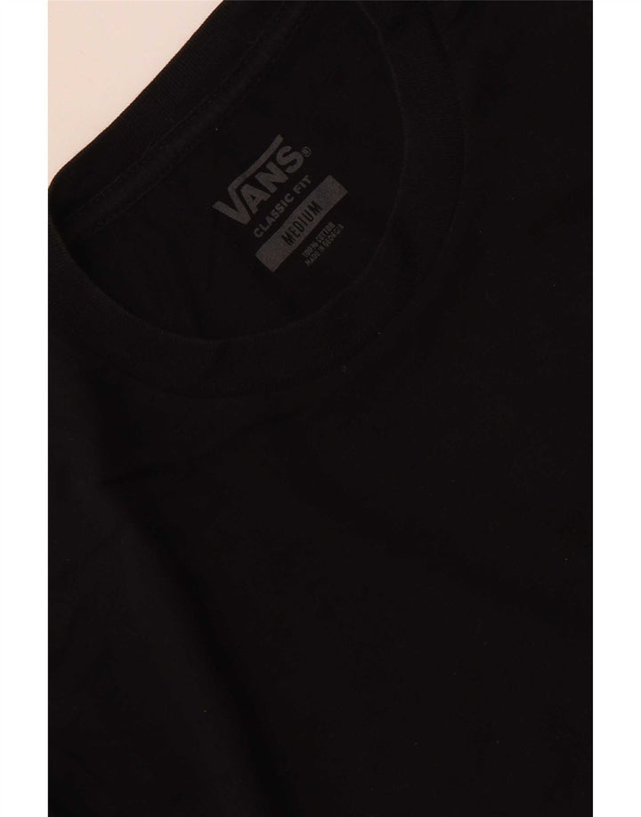Vans Herre Classic Fit T-Shirt Top Medium Sort Bomuld