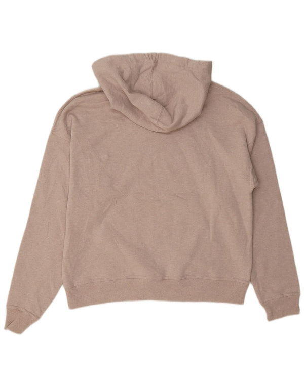 Champion Womens Oversized Hoodie Jumper UK 10 Small Pink Flecked Cotton