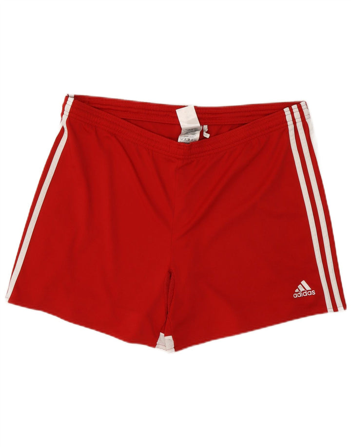 Adidas Womens Climacool Sports Shorts UK 12/14 Medium Red Colourblock