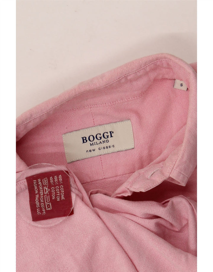 BOGGI Milano skjorte til mænd, lille pink bomuld