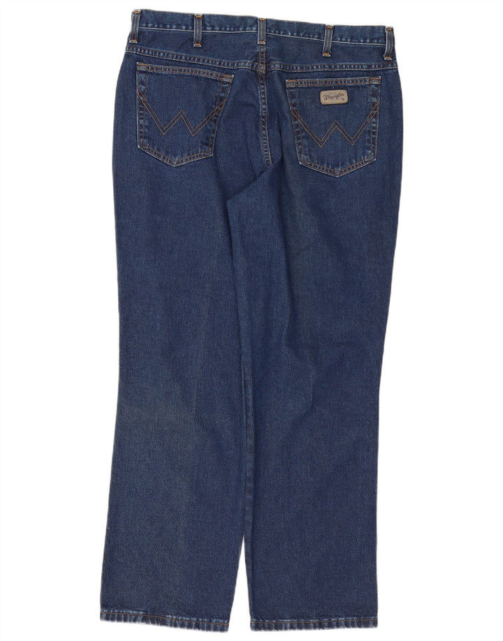Wrangler Herre Ohio Straight Jeans W38 L30 Blå Bomuld
