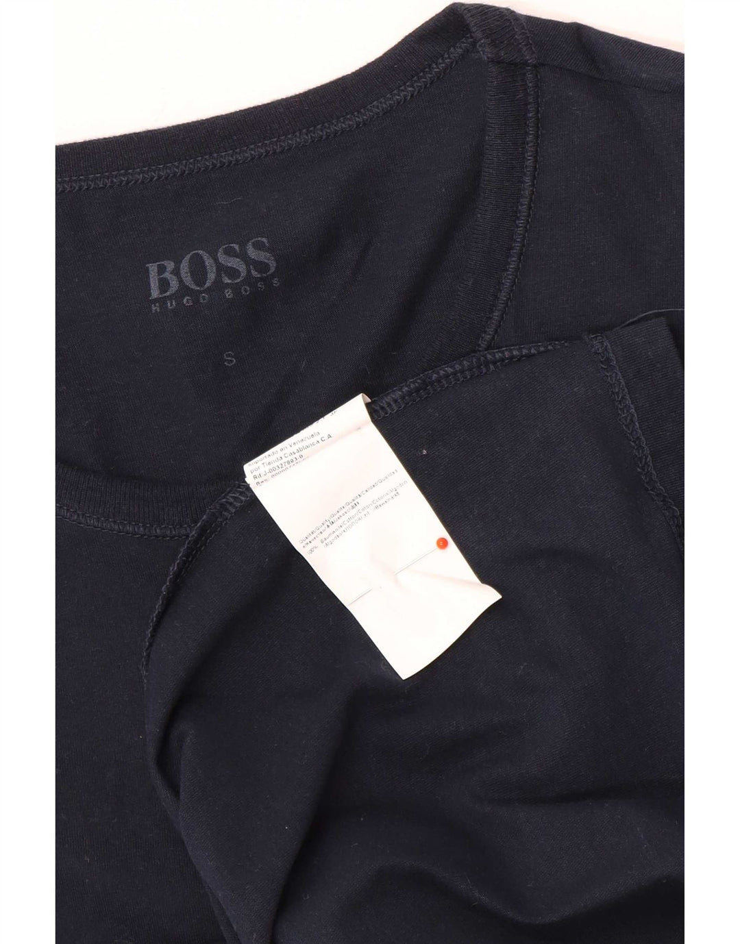 Hugo Boss Herre T-shirt Top Lille marineblå bomuld