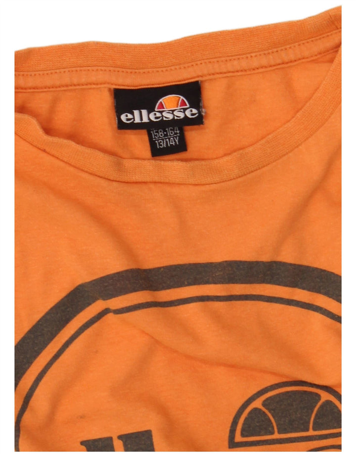ELLESSE Drenge Grafisk T-Shirt Top 13-14 år Orange