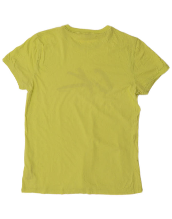 Calvin Klein Herre grafisk T-shirt Top Stor grøn bomuld
