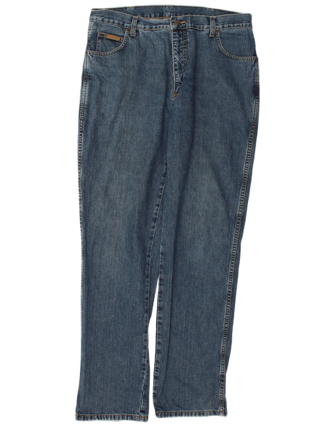 Wrangler Herre Texas Straight Jeans W38 L36 Blå Bomuld
