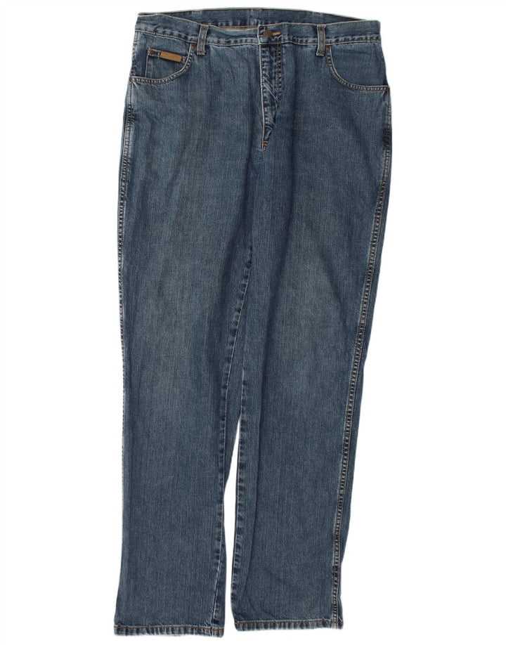 Wrangler Herre Texas Straight Jeans W38 L36 Blå Bomuld