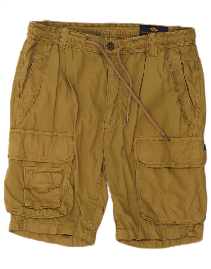Alpha Industries Herre Cargo Shorts W31 Medium Khaki Bomuld