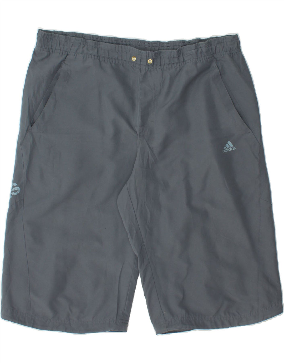 ADIDAS Mens Graphic Sport Shorts Medium  Grey Polyester Vintage Adidas and Second-Hand Adidas from Messina Hembry 