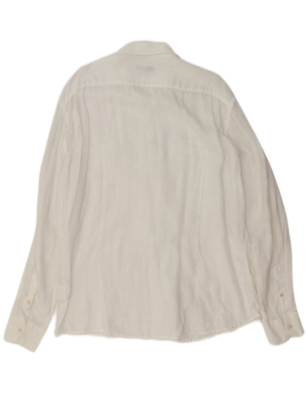 Trussardi Jeans Herreskjorte 3XL Hvid hør