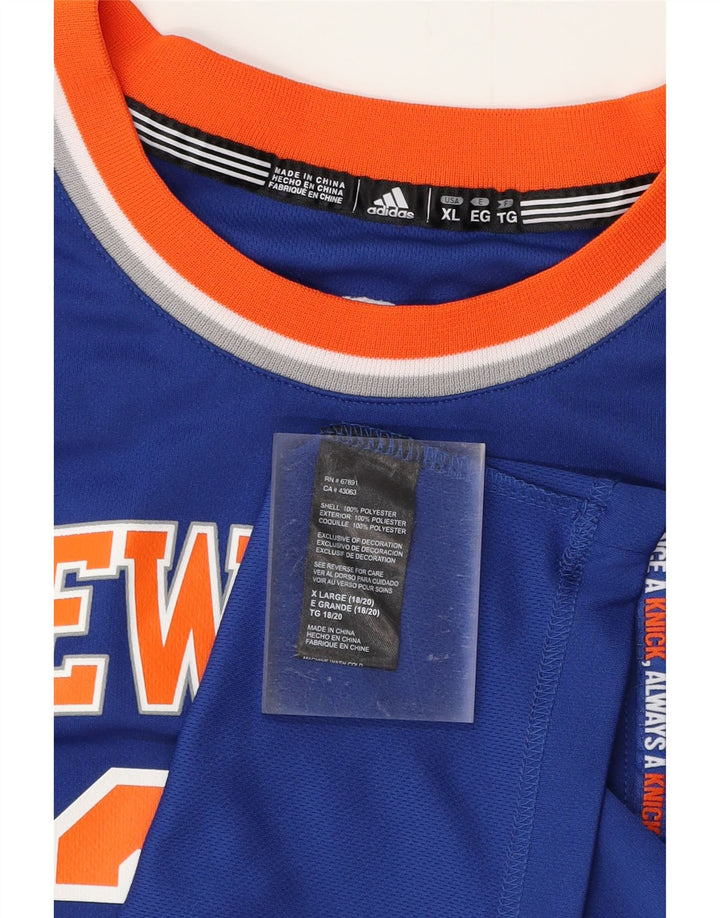 ADIDAS Herre New York Knicks Grafisk Vest Top XL Blå Polyester
