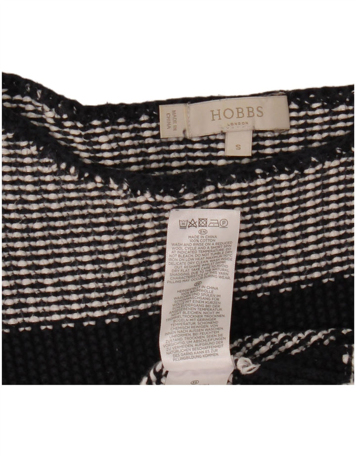 HOBBS Dame Oversized Crop Boat Neck Jumper Sweater UK 10 Small Black
