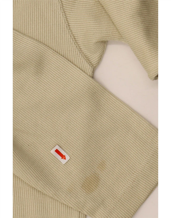 CHAMPION Mens Top Long Sleeve Large Beige Cotton