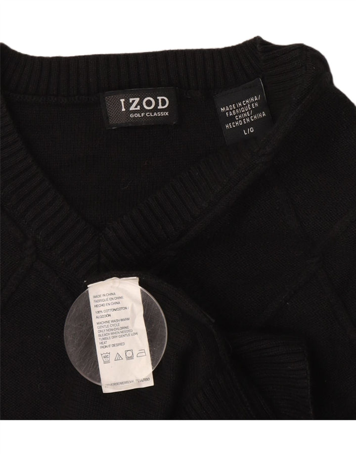 IZOD Vest Tank Top Stor Marineblå Argyle/Diamant Bomuld