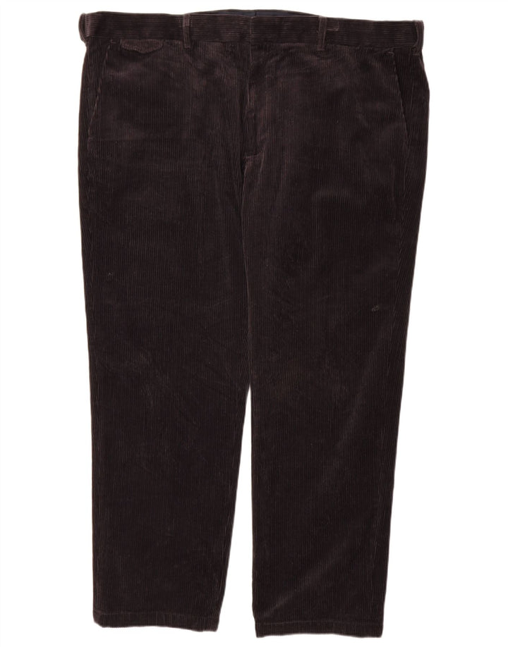 Marks & Spencer Herre Lige Regular Corduroy Bukser W44 L29 Sort