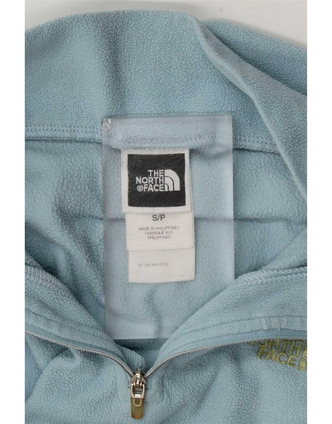 The North Face Fleece Jumper med lynlås til kvinder UK 10 Small Blue Polyester