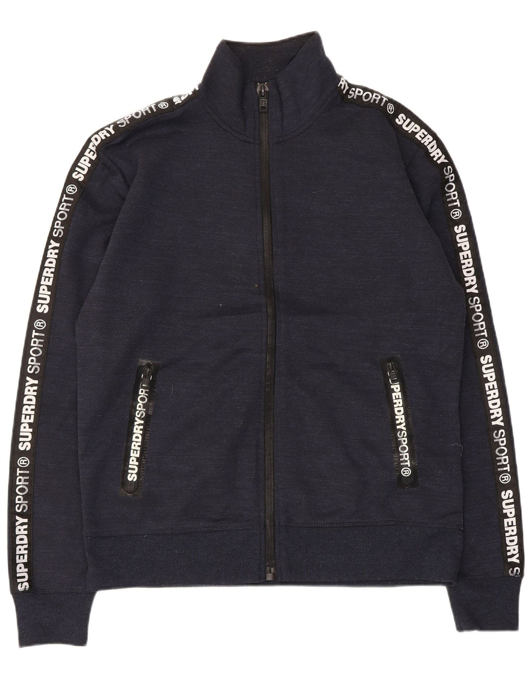 Superdry Grafisk træningsdragt topjakke til mænd XL Marineblå Flecked Polyester