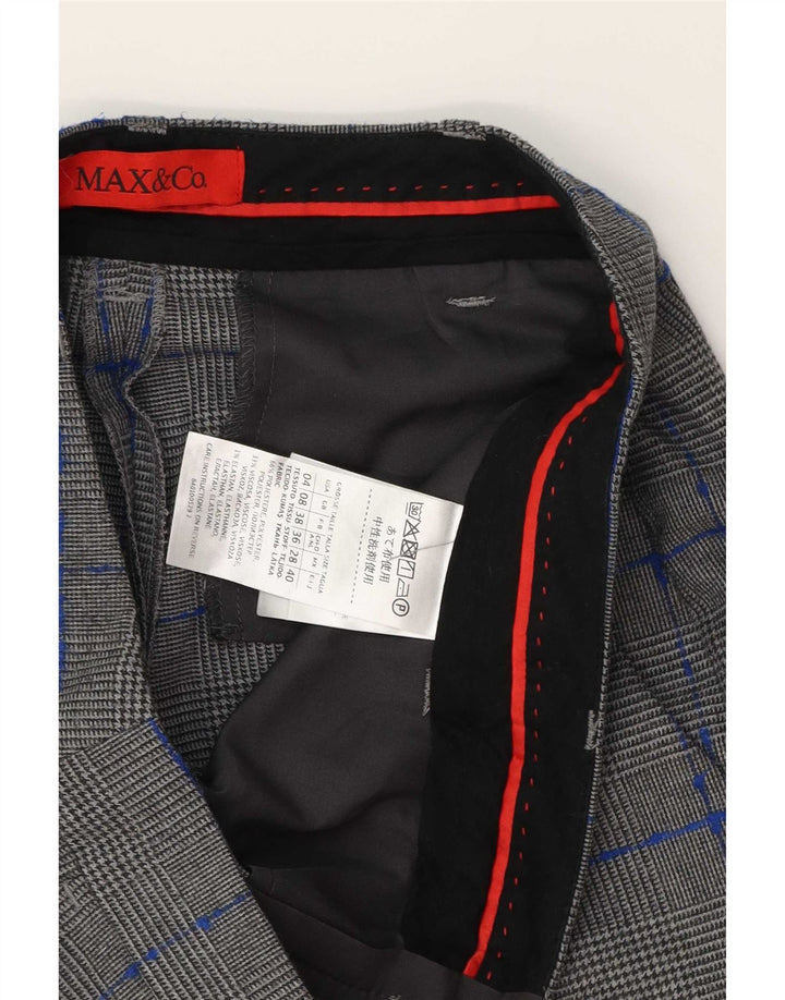 Max & Co. Chinobukser til kvinder UK 8 Small W28 L27 Grå Houndstooth