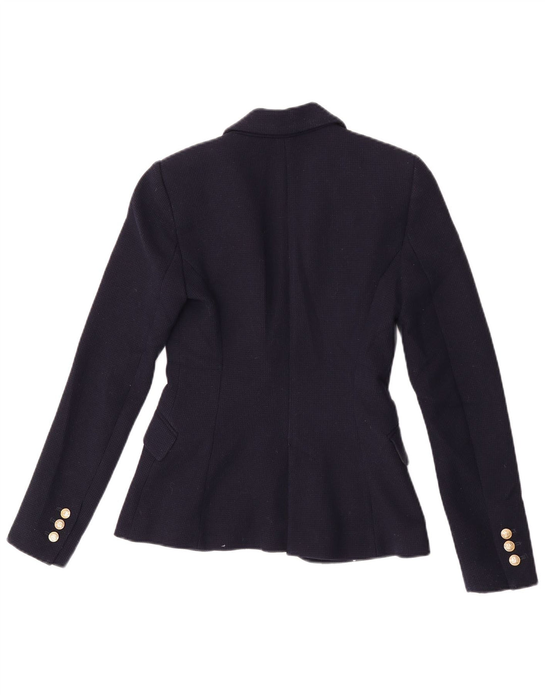Zara Dame 1-knaps blazerjakke UK 6 XS marineblå polyester