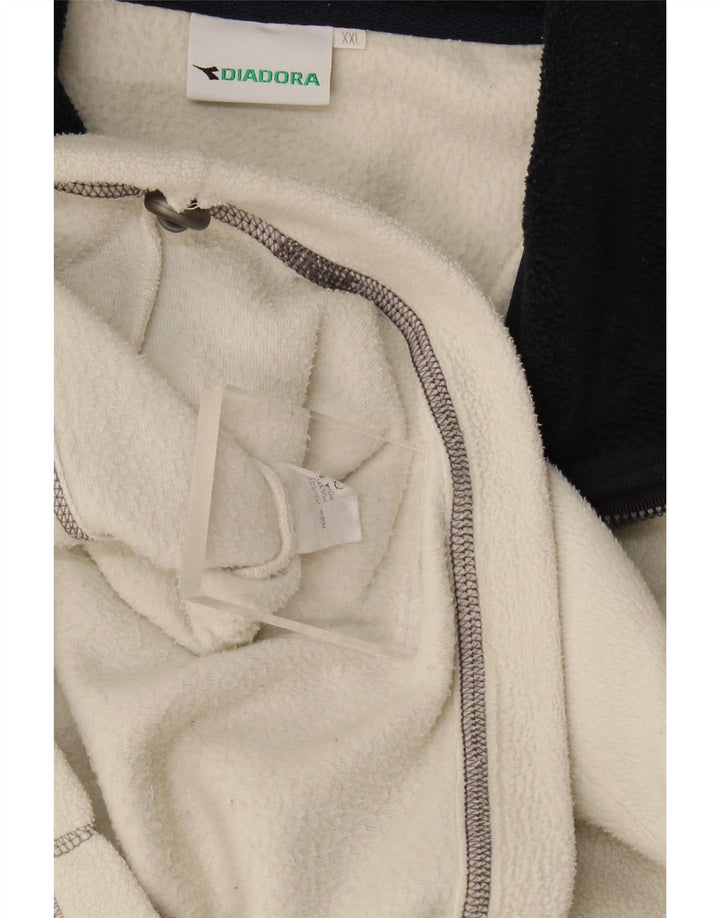 Diadora Herre lynlås-hals Fleece Jumper 2XL Off White Polyester