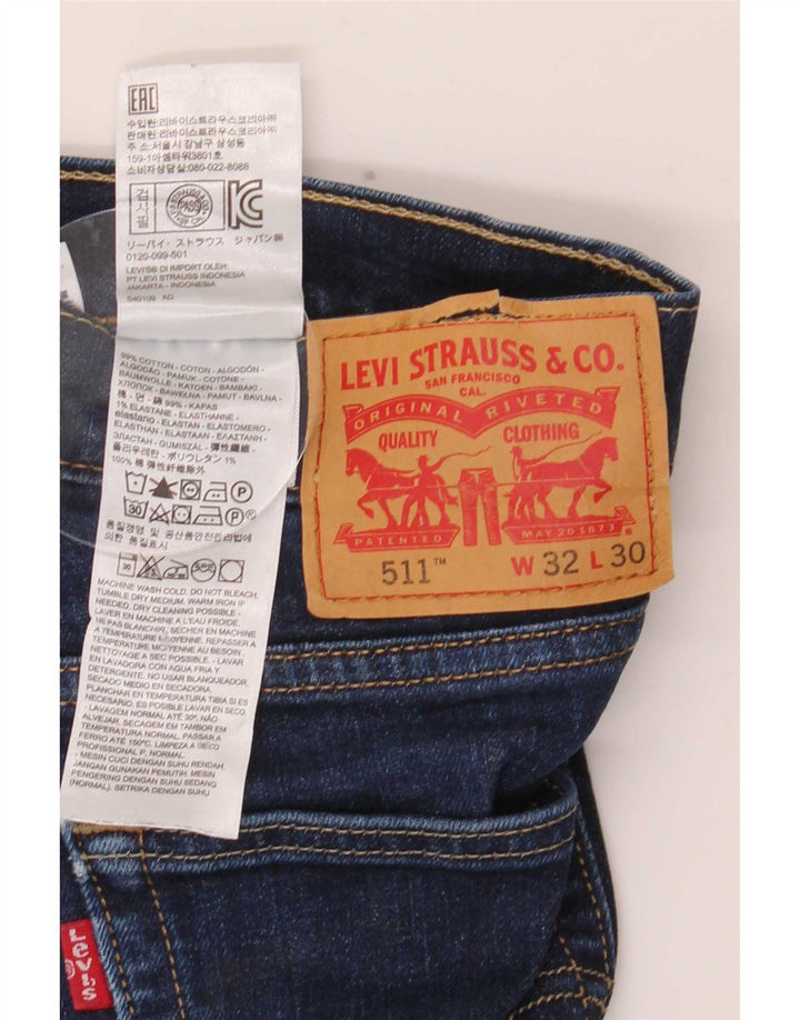 Levi's Herre 511 Slim Jeans W32 L30 Blå Bomuld