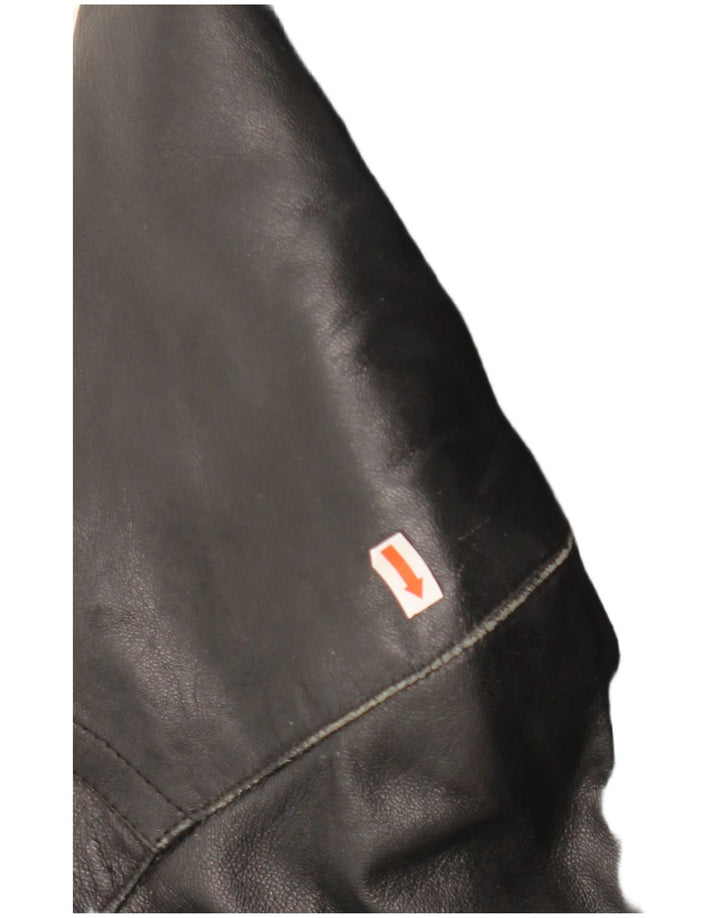 LAVORAZIONE ARTIGIANA Damefrakke UK 12 Medium Sort Læder