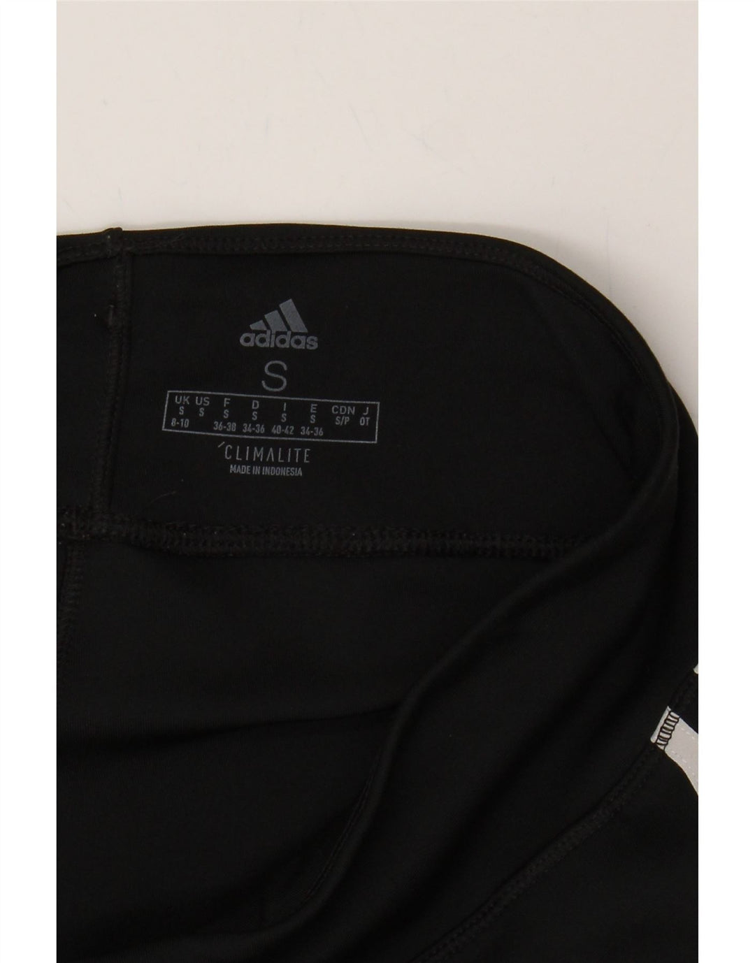 ADIDAS Womens Climalite Leggings UK 8/10 Small  Black Polyester Vintage Adidas and Second-Hand Adidas from Messina Hembry 