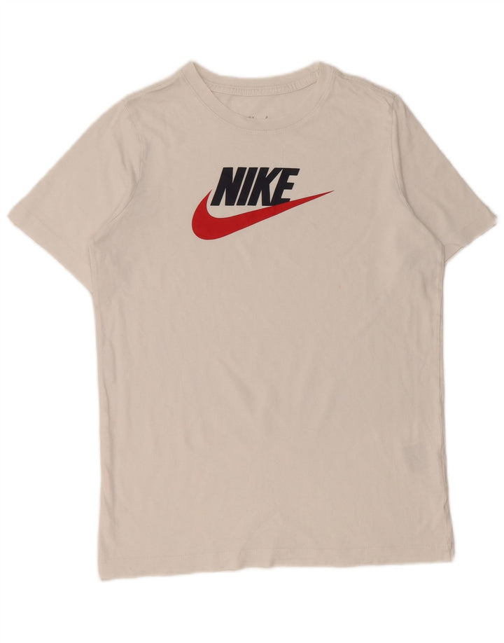 NIKE drenge grafisk t-shirt top 13-14 år hvid bomuld