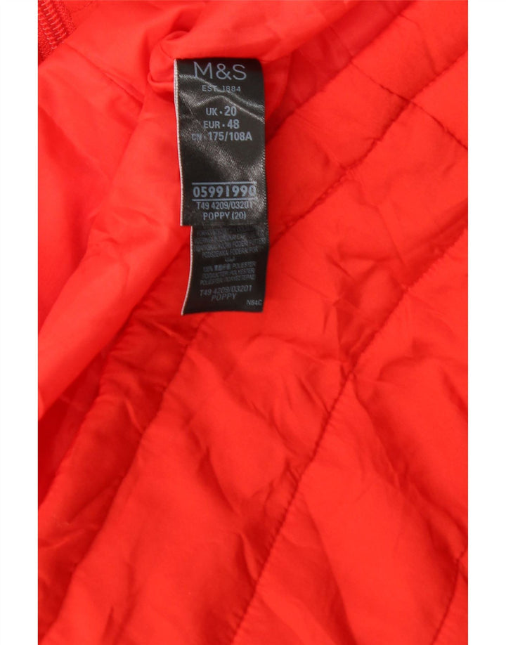 Marks & Spencer Dame Polstret Gilet UK 20 2XL Orange Polyester