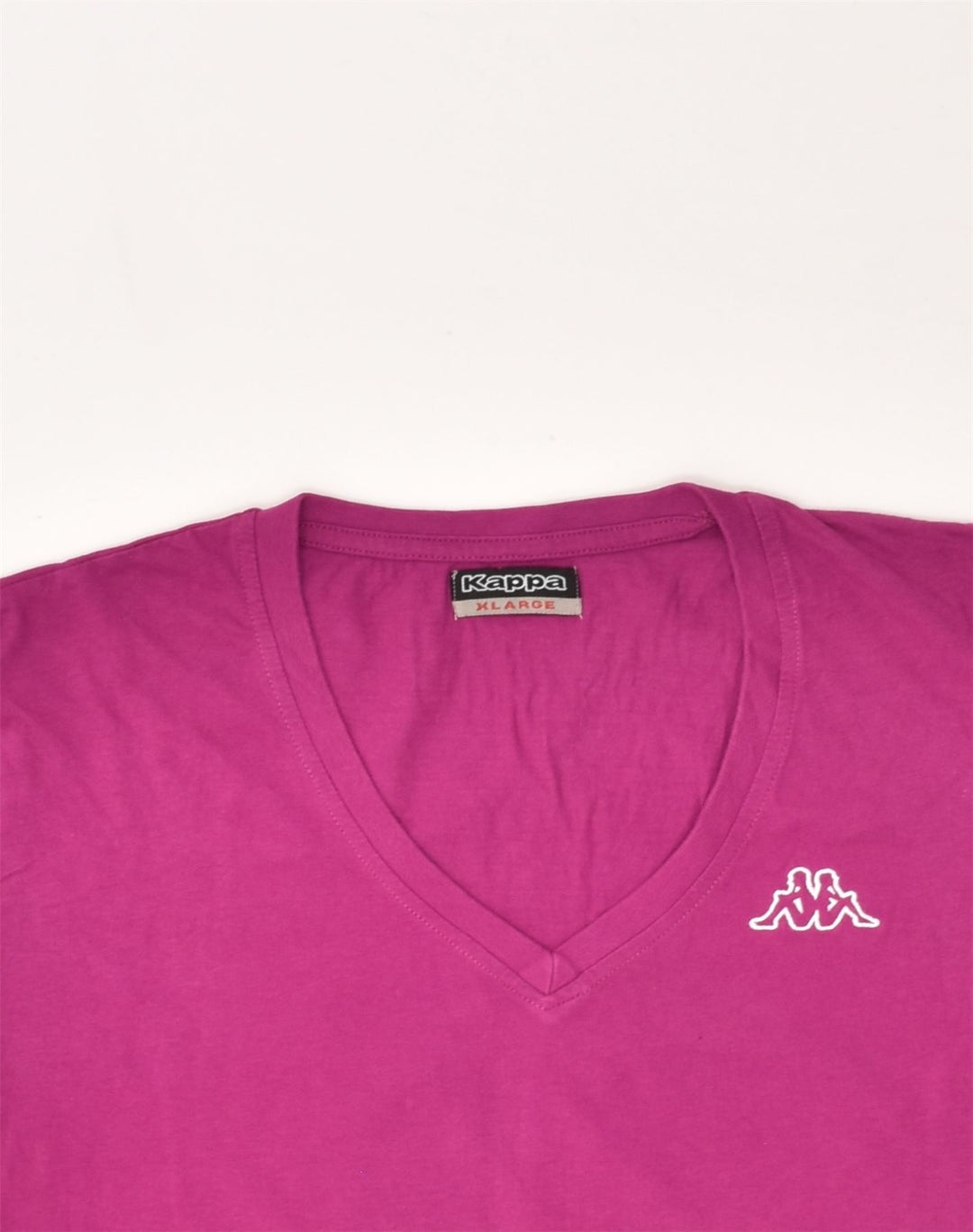KAPPA Womens T-Shirt Top UK 18 XL Pink Cotton | Vintage Kappa | Thrift | Second-Hand Kappa | Used Clothing | Messina Hembry 
