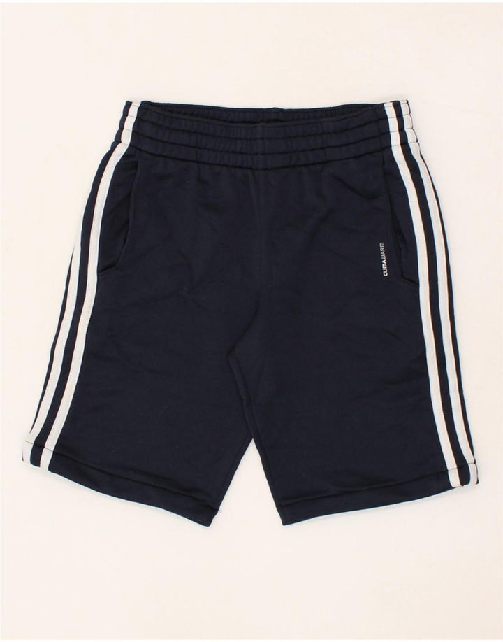 ADIDAS Boys Climawarm Sport Shorts 11-12 Years Navy Blue Polyester Vintage Adidas and Second-Hand Adidas from Messina Hembry 