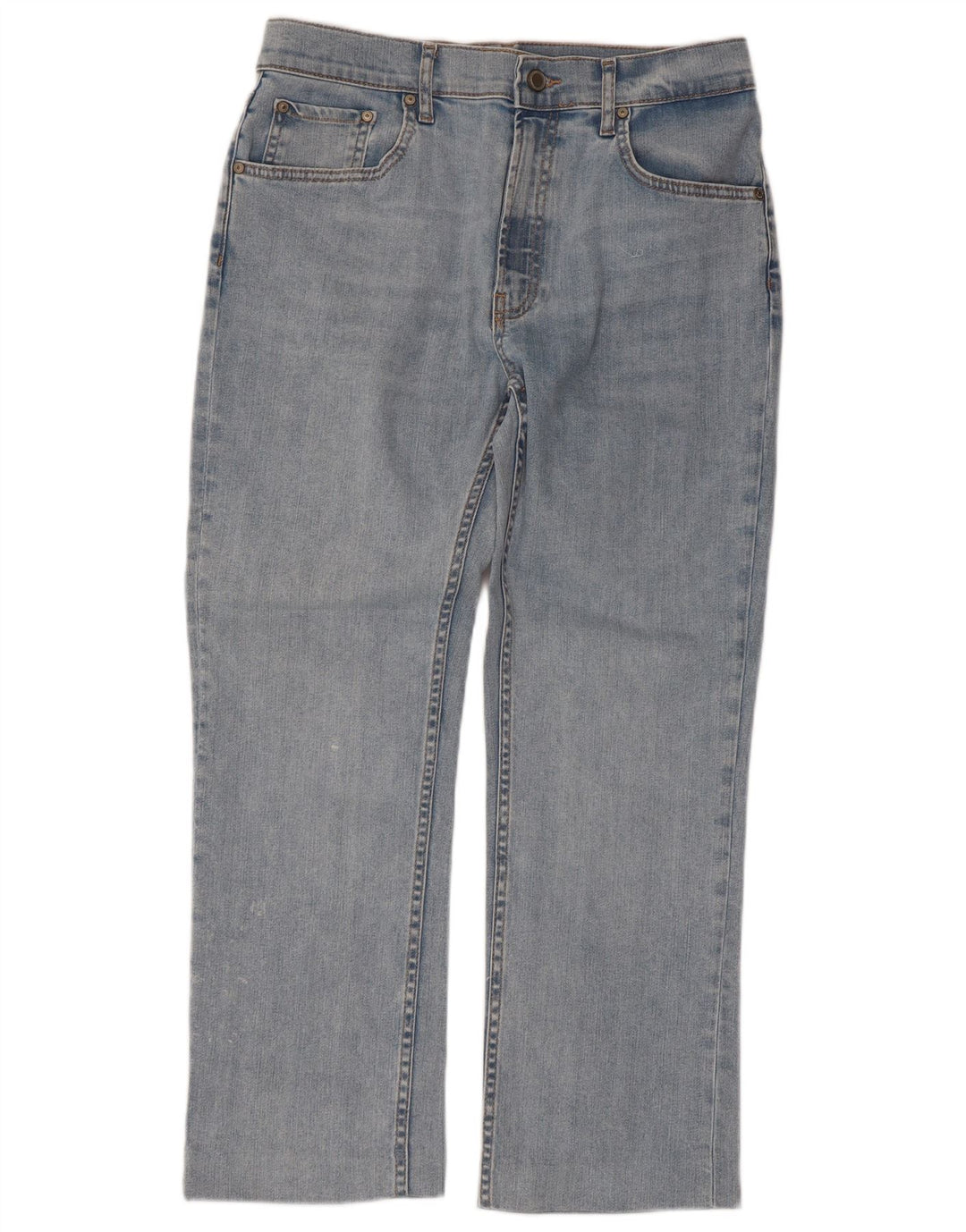 ZARA Straight Jeans til kvinder EU 40 Medium W30 L26 Blå Bomuld