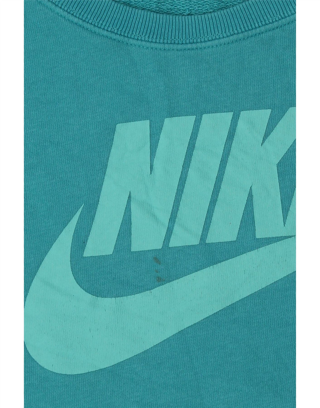 Nike Dame Grafisk Oversized Sweatshirt Jumper UK 6 XS Blå Bomuld
